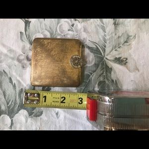 Vintage makeup powder case with mirror